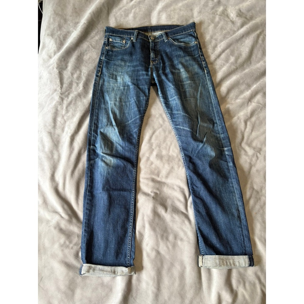 Levis 511 Slim Fit Dark Wash Denim Jeans Mens 30x32 Blue 04511-1907 - Picture 1 of 3